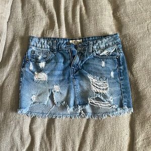 Free People jean skirt